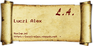 Luczi Alex névjegykártya