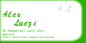 alex luczi business card